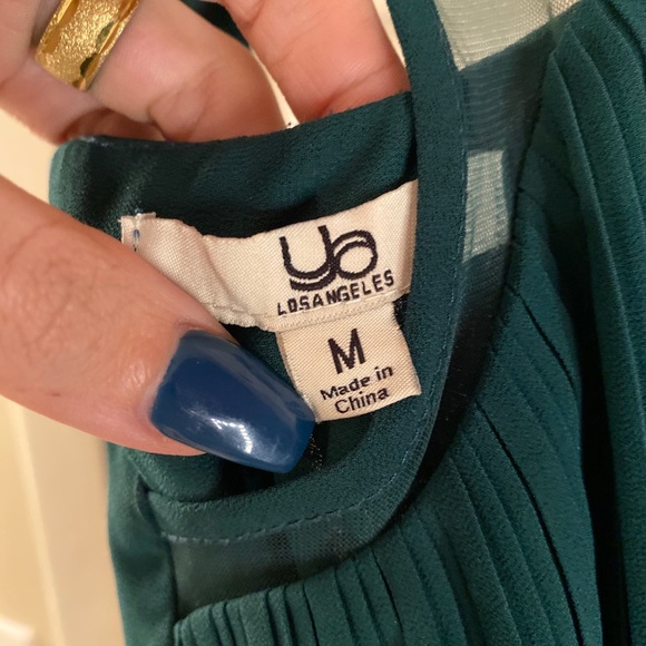 Ya Los Angeles Teal Green Mesh Dress - Picture 4 of 10